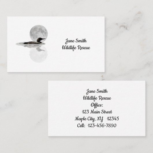 Leon zwemt in de Visitekaartjes van het maanlicht (Voorkant / Achterkant)