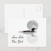 Leon zwemt in het Briefkaart Moonlight (Voorkant / Achterkant)