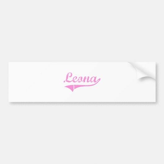 Leona Classic Style Name Bumpersticker (Voorkant)