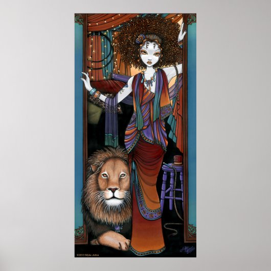 Leona Levon Bohemian Circus Lion Tamer Fae Poster (Voorkant)