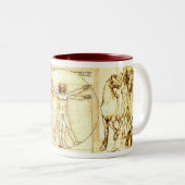 Leonado da Vinci Drawings 3 Tweekleurige Koffiemok (Voorkant rechts)