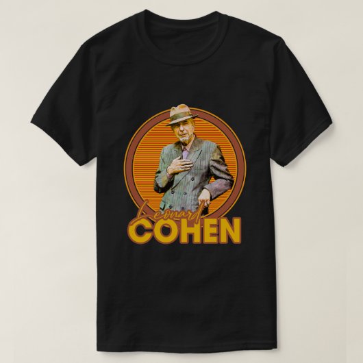 Leonard Cohen 70s esthetische stijl Ventilatorkuns T-shirt (Design voorkant)