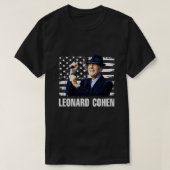 Leonard Cohen American Flag T-shirt (Design voorkant)