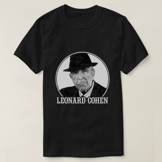 Leonard Cohen Art 60s Style T-shirt (Design voorkant)