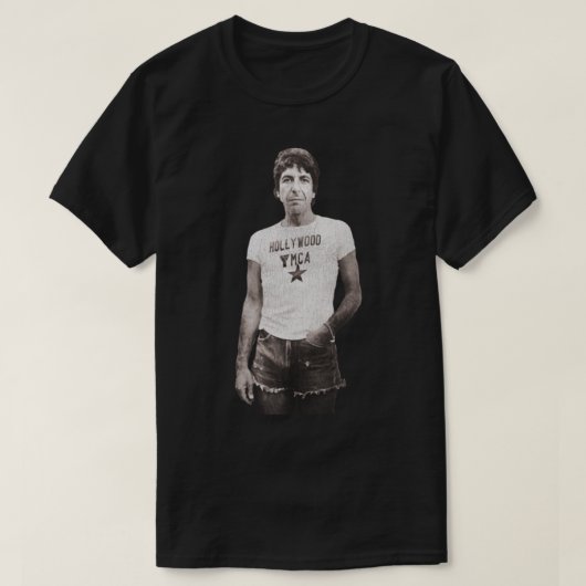Leonard Cohen Casual pictogram T-shirt (Design voorkant)