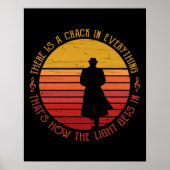 Leonard Cohen Er is een Crack in Alles Poster (Voorkant)