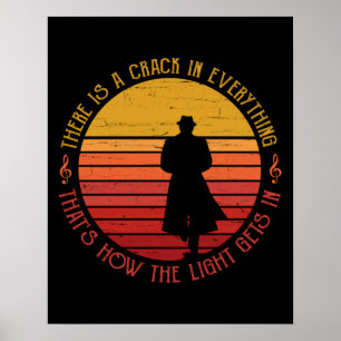 Leonard Cohen Er is een Crack in Alles Poster