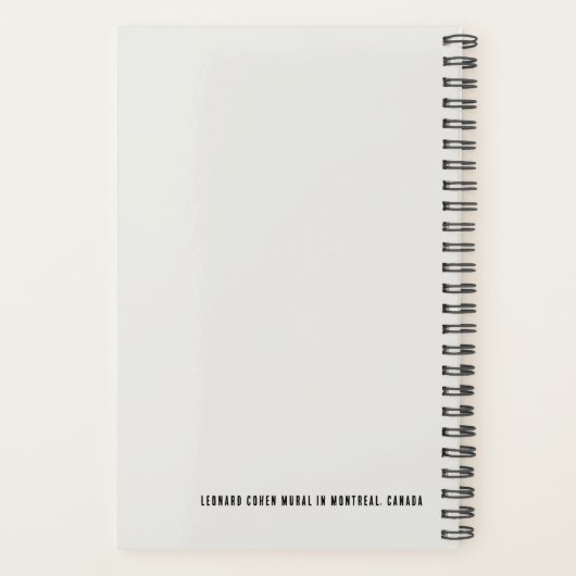 Leonard Cohen Mural in Montreal, Canada Planner (Achterkant)