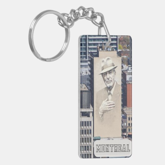 Leonard Cohen Mural in Montreal, Canada Sleutelhanger (Voorkant Links)