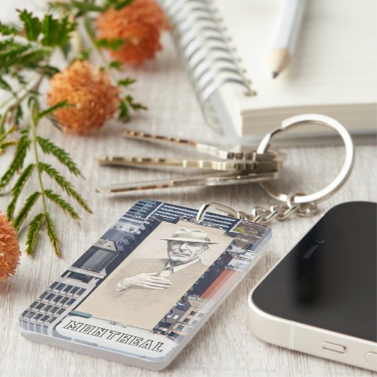 Leonard Cohen Mural in Montreal, Canada Sleutelhanger (Voorkant Rechts)