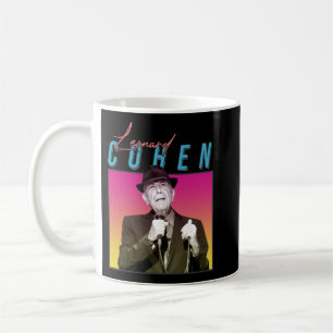 Leonard Cohen Retro 80s Style Koffiemok