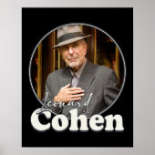 Leonard Cohen Retro Portrait FanArt Tribute Poster (Voorkant)