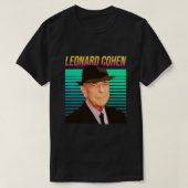 Leonard Cohen Retro Portrait T-shirt (Design voorkant)