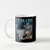 Leonard Cohen Retro Style Gifts voor ventilatoren Koffiemok (Links)