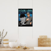 Leonard Cohen Retro Style Gifts voor ventilatoren Poster (Keuken)