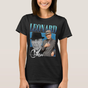 Leonard Cohen Retro Style Gifts voor ventilatoren T-shirt