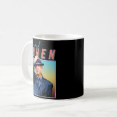 Leonard Cohen Retro Style Music Fan Gifts Koffiemok (Voorkant links)