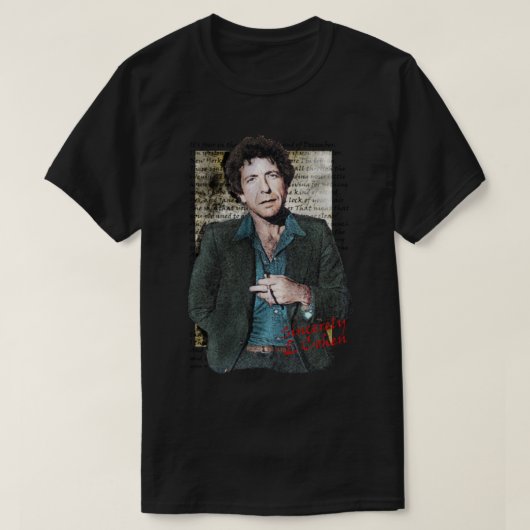 Leonard Cohen T-shirt (Design voorkant)