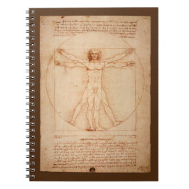 Leonard Da Vinci Anatomy of Man Vitruvian Man Notitieboek