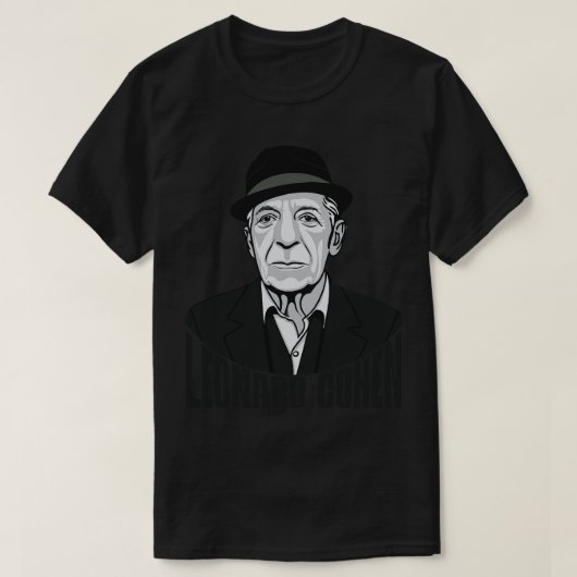 Leonard Norman Cohen Fan Art T-shirt (Design voorkant)