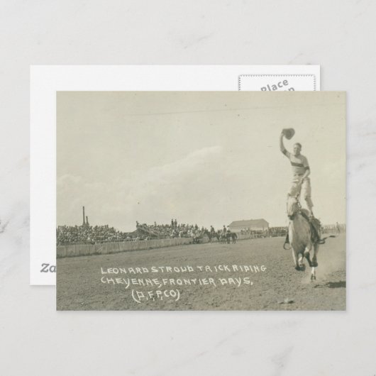 Leonard Stroud truc rijden. Briefkaart (Voorkant / Achterkant)