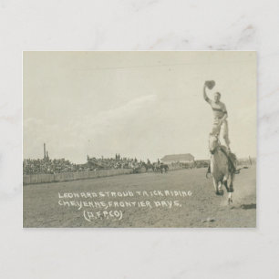 Leonard Stroud truc rijden. Briefkaart