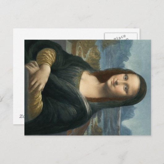 Leonarde da Vinci Mona Lisa Briefkaart (Voorkant / Achterkant)