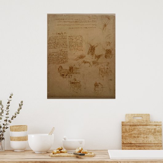 Leonardo, Atlantic Codex - De architecten Poster (Keuken)