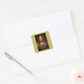 Leonardo da Vinci 1500 Salvator Mundi Art Vierkante Sticker (Envelop)