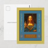 Leonardo da Vinci 1500 Salvator Mundi Briefkaart (Voorkant / Achterkant)