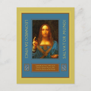 Leonardo da Vinci 1500 Salvator Mundi Briefkaart