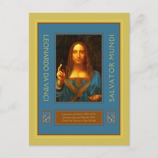 Leonardo da Vinci 1500 Salvator Mundi Briefkaart (Voorkant)