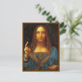Leonardo da Vinci 1500 Salvator Mundi Briefkaart (Staand voorkant)
