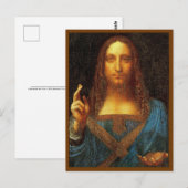 Leonardo da Vinci 1500 Salvator Mundi Briefkaart (Voorkant / Achterkant)