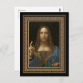 Leonardo da Vinci 1500 Salvator Mundi Briefkaart (Voorkant / Achterkant)