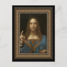 Leonardo da Vinci 1500 Salvator Mundi Briefkaart