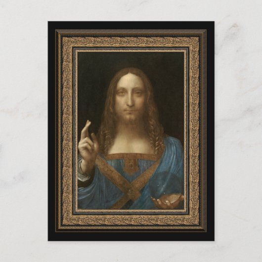 Leonardo da Vinci 1500 Salvator Mundi Briefkaart (Voorkant)