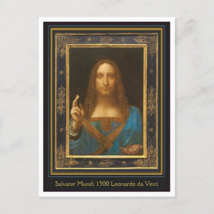 Leonardo da Vinci 1500 Salvator Mundi Briefkaart