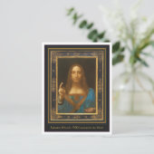 Leonardo da Vinci 1500 Salvator Mundi Briefkaart (Staand voorkant)