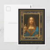 Leonardo da Vinci 1500 Salvator Mundi Briefkaart (Voorkant / Achterkant)
