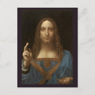 Leonardo da Vinci 1500 Salvator Mundi Briefkaart