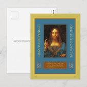 Leonardo da Vinci 1500 Salvator Mundi Briefkaart (Voorkant / Achterkant)