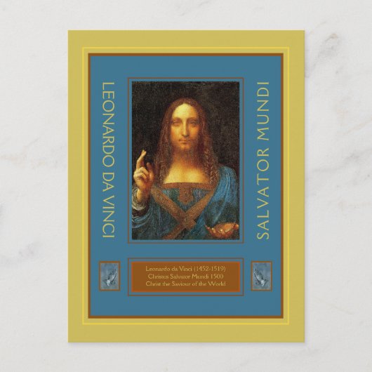 Leonardo da Vinci 1500 Salvator Mundi Briefkaart (Voorkant)