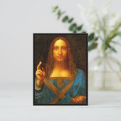 Leonardo da Vinci 1500 Salvator Mundi Briefkaart (Staand voorkant)