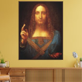Leonardo da Vinci 1500 Salvator Mundi Fine Art Canvas Afdruk (Insitu (Woonkamer))