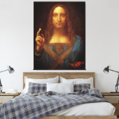 Leonardo da Vinci 1500 Salvator Mundi Fine Art Canvas Afdruk (Insitu (Slaapkamer))