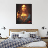 Leonardo da Vinci 1500 Salvator Mundi Fine Art Canvas Afdruk (Insitu (Slaapkamer))