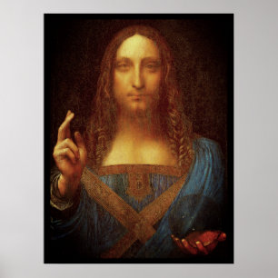 Leonardo da Vinci 1500 Salvator Mundi Fine Art Poster