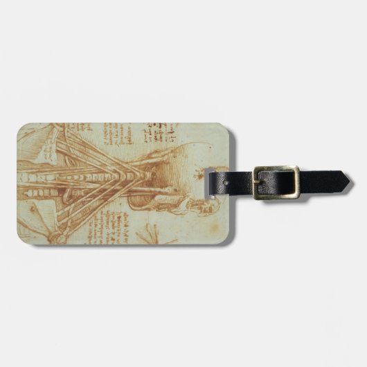 Leonardo da Vinci- Anatomie van de nek Bagagelabel (Voorkant horizontaal)