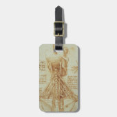 Leonardo da Vinci- Anatomie van de nek Bagagelabel (Voorkant verticaal)